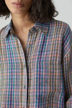 CLOSED Checked Linen Shirt -ModeZeit C94241 54A 22 554 2
