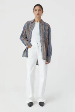 CLOSED Checked Linen Shirt -ModeZeit C94241 54A 22 554 4