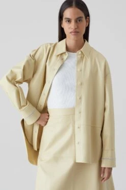 CLOSED Hemdbluse Aus Leder -ModeZeit C94486 81P DD 491 3